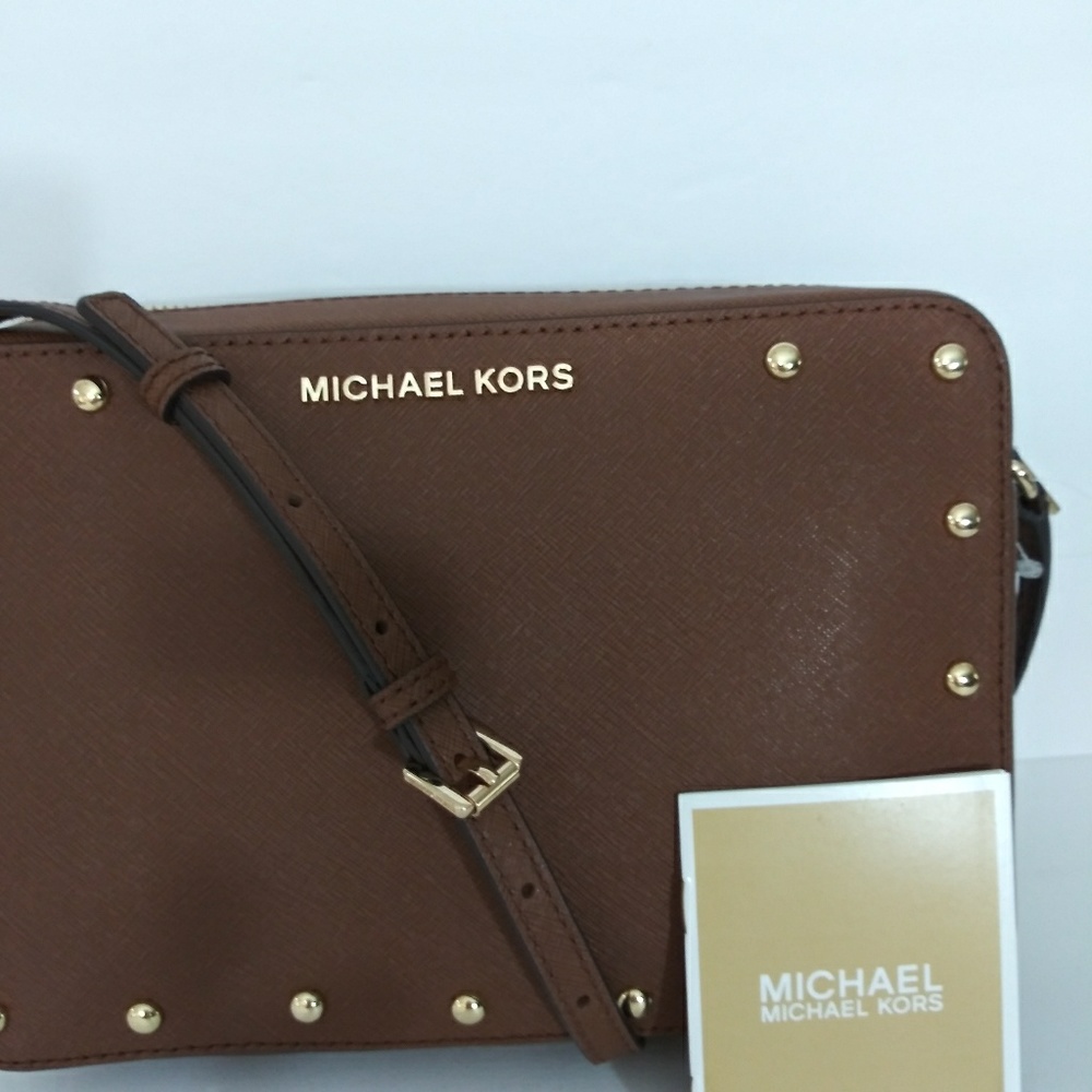 NWT MICHAEL KORS SANDRINE STUD LG EW CROSSBODY BAG - Picture 3 of 5